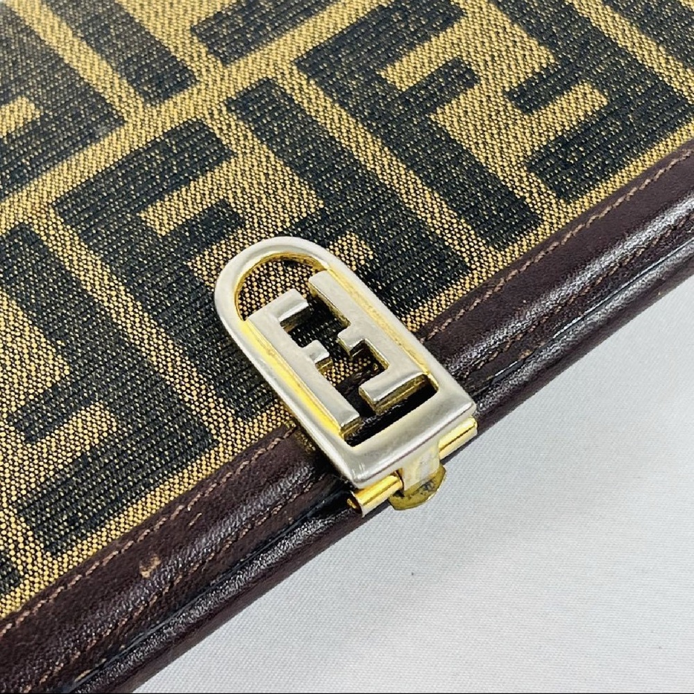 Fendi Vintage Zucca Monogram Canvas & Leather Clutch Wallet - Picture 15 of 15